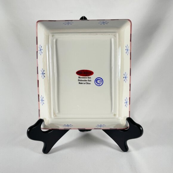 “ROYAL SEASONS” Ceramic Festive Snowman Holiday Oblong Baking/Serving Dish - Picture 3 of 4